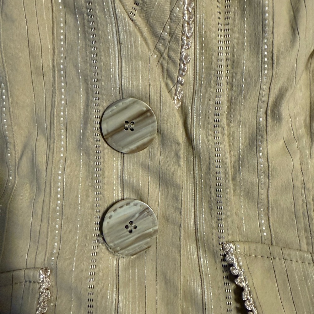 XOXO Tan Striped Capri Pantsuit - Picture 7 of 16